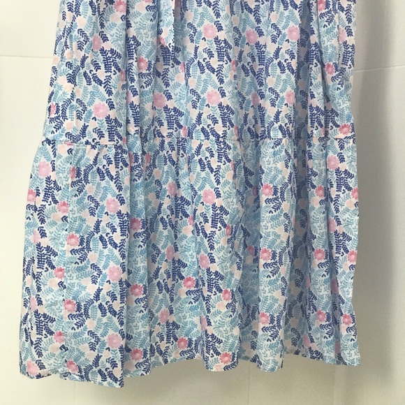 Talbots Sleeveless Floral Ruffle Tiered Midi Dress - Picture 5 of 10